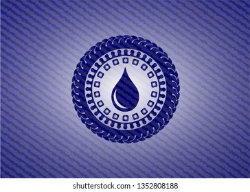 drop icon with denim texture