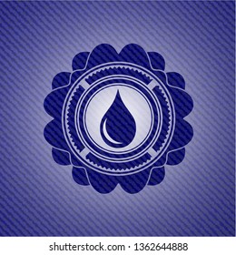 drop icon with denim texture