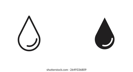 Icono de gota Ilustraciones de diseño. iconos web editables