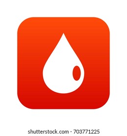 Drop icon digital red for any design isolated on white vector illustration