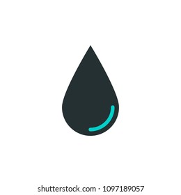 a drop icon. Element of web icon with one color for mobile concept and web apps. Isolated a drop icon can be used for web and mobile on white background