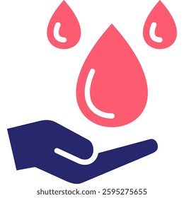 Drop Icon Fill Vector Illustration