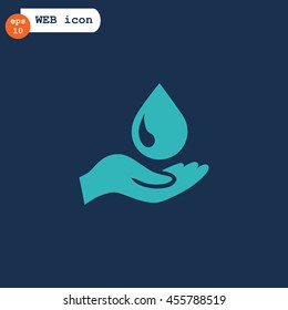  a drop icon flat .