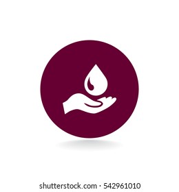  a drop icon flat .
