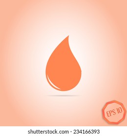 Drop icon. Flat design style. Made in vector illustration
