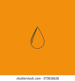 Drop icon. Flat illustration.