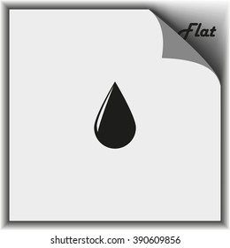 Drop icon. Flat illustration.