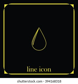 Drop icon. Flat illustration.