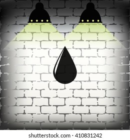 Drop icon. Flat illustration.