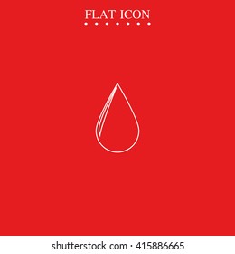 Drop icon. Flat illustration.