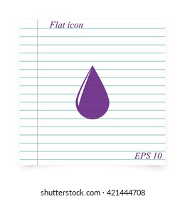 Drop icon. Flat illustration.