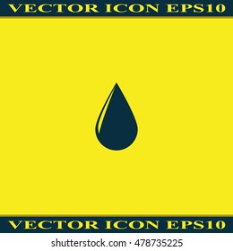 Drop icon. Flat illustration.