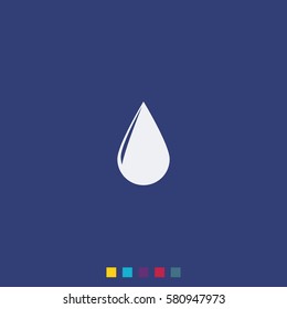 Drop icon. Flat illustration.