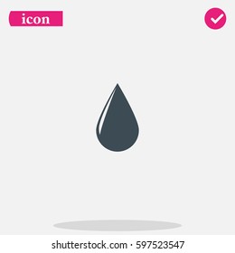 Drop icon. Flat illustration.