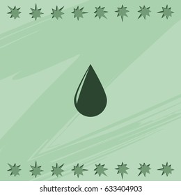Drop icon. Flat illustration.