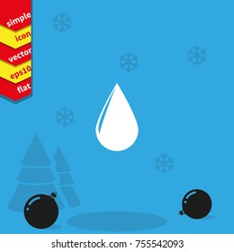 Drop icon. Flat illustration.
