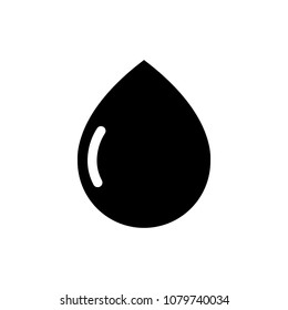 Drop icon in flat style Weather symbol isolated on white background Water drop vector icon The symbol of a liquid Simple oil abstract drop icon. Black raindrop icon Vector illustration for your design