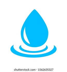 A drop icon flat.abstract set of blue water drop icons on white background