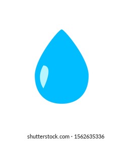 A drop icon flat.abstract set of blue water drop icons on white background