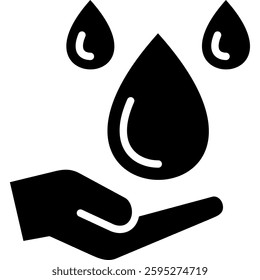 Drop Icon Glyph Vector Illustration