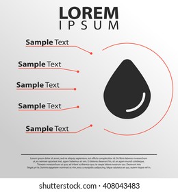 drop icon. infographics template
