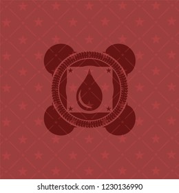 drop icon inside badge with red background