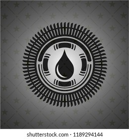 drop icon inside black badge