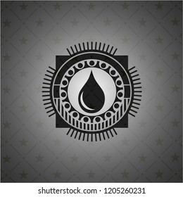 drop icon inside black badge
