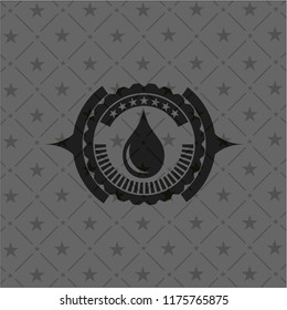 drop icon inside black emblem