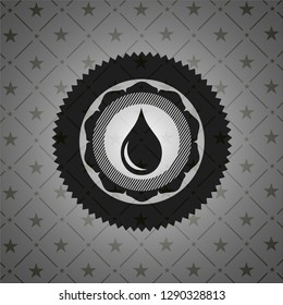 drop icon inside black emblem