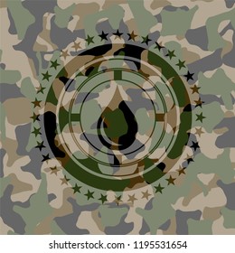 drop icon inside camo texture