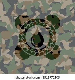 drop icon inside camouflage emblem