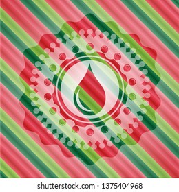 drop icon inside christmas emblem background.