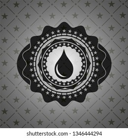 drop icon inside dark emblem. Retro