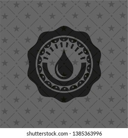 drop icon inside dark emblem