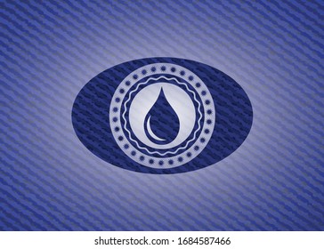 icono de colocación dentro del fondo del denim