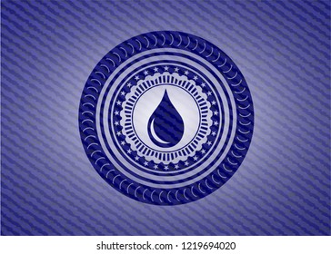 drop icon inside emblem with jean high quality background
