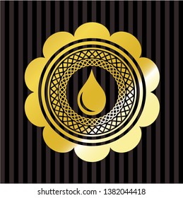 drop icon inside golden badge