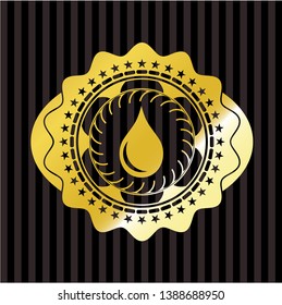 drop icon inside golden badge