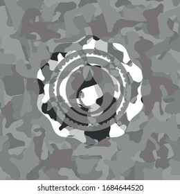 drop icon inside grey camo texture