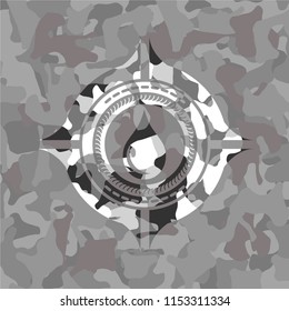 drop icon inside grey camouflage texture