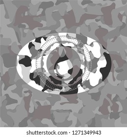 drop icon inside grey camouflage texture