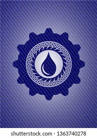 drop icon inside jean background