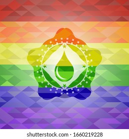 icono de colocación dentro del emblema de colores de lgbt 
