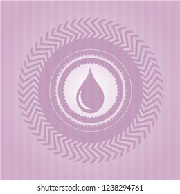 drop icon inside pink emblem. Vintage.