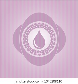 drop icon inside pink emblem. Retro