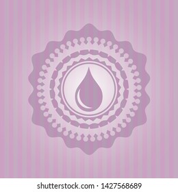 drop icon inside pink emblem. Retro