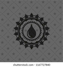 drop icon inside retro style black emblem