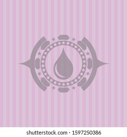 drop icon inside retro style pink emblem