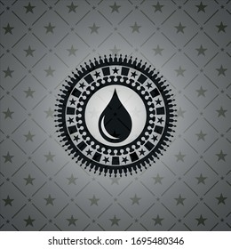Dropsymbol im Retro-Stil, schwarzes Emblem